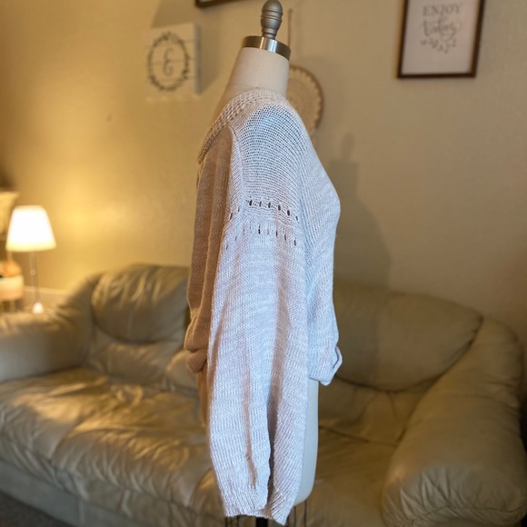 Wildfox Distressed Knit Cross Back Bell Sweater - Picture 4 of 9